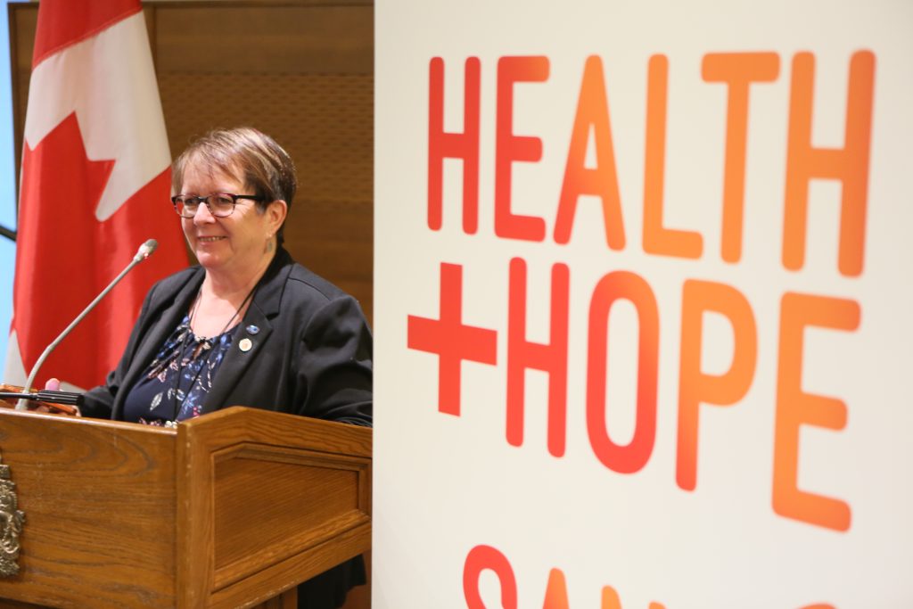 Health coalition volunteers mark important achievement with MPs in Ottawa